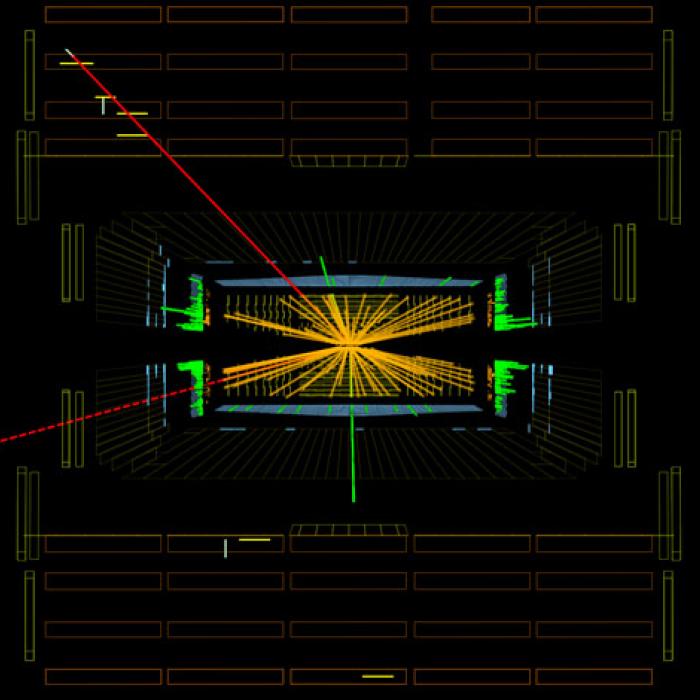 Event recorded with the CMS detector in 2012 at a proton-proton centre of mass energy of 8 TeV